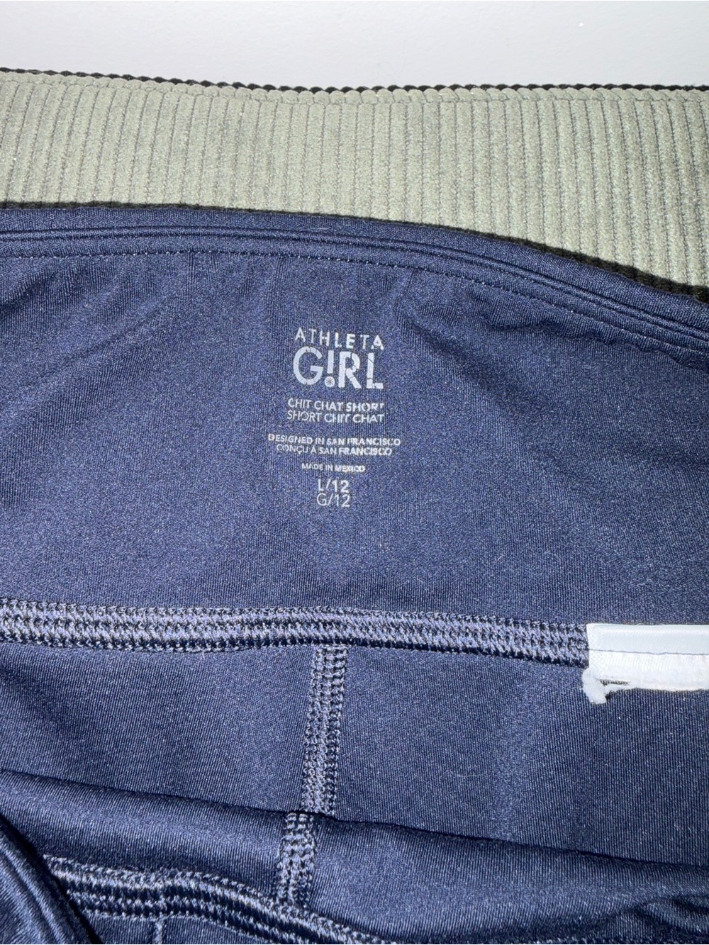 2 pairs of Athleta Girl Light and Dark Blue Chit Chat Shorts - Picture 5 of 9